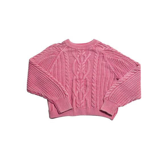 Free People Frankie Cable Sweater pink small - Picture 3 of 9